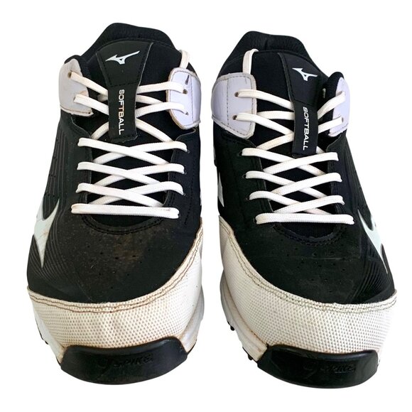 Mizuno Womens 9-Spike Advanced Finch Elite 3 Softball Shoes Black/White Size 9 - Picture 3 of 8